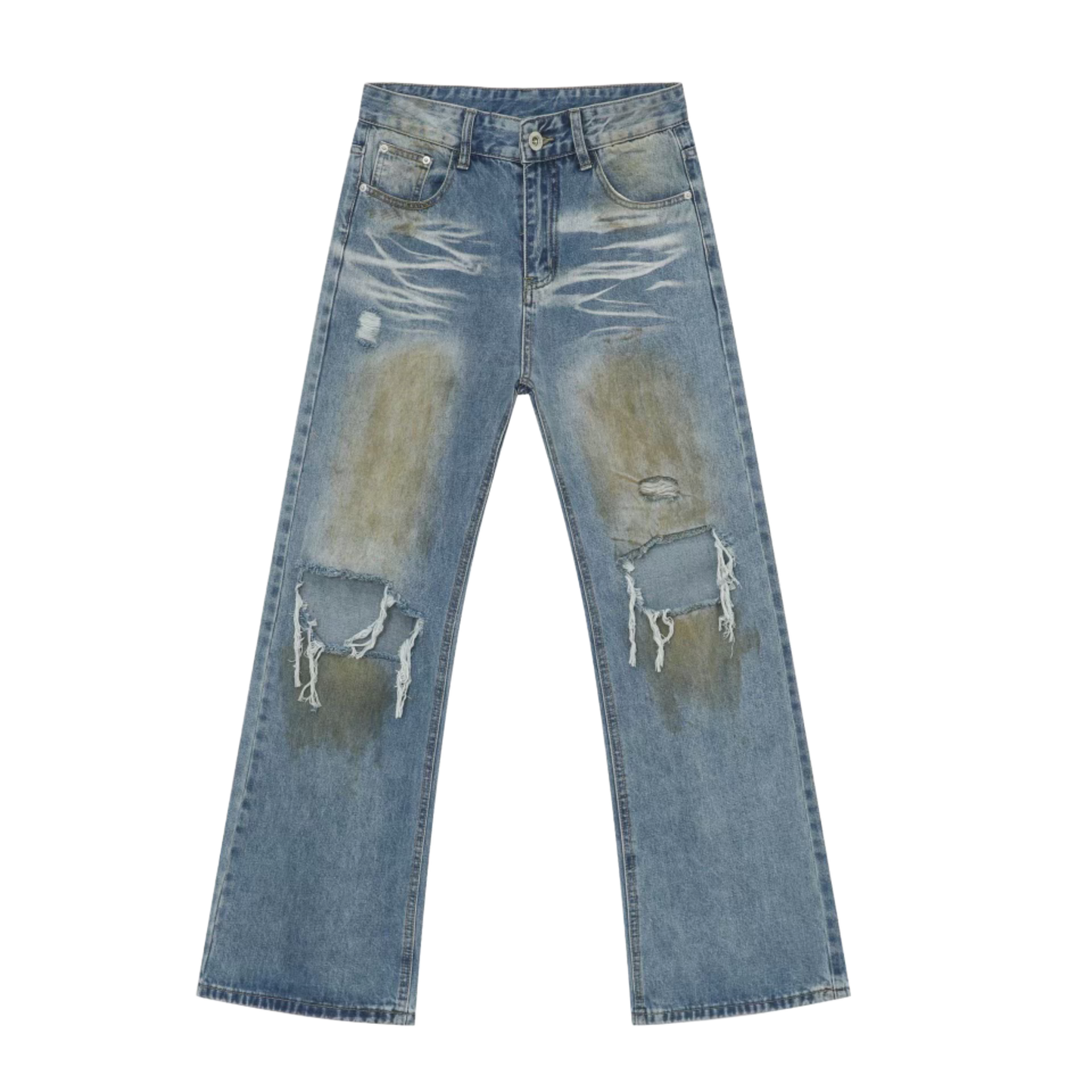 Stained Distressed Denim