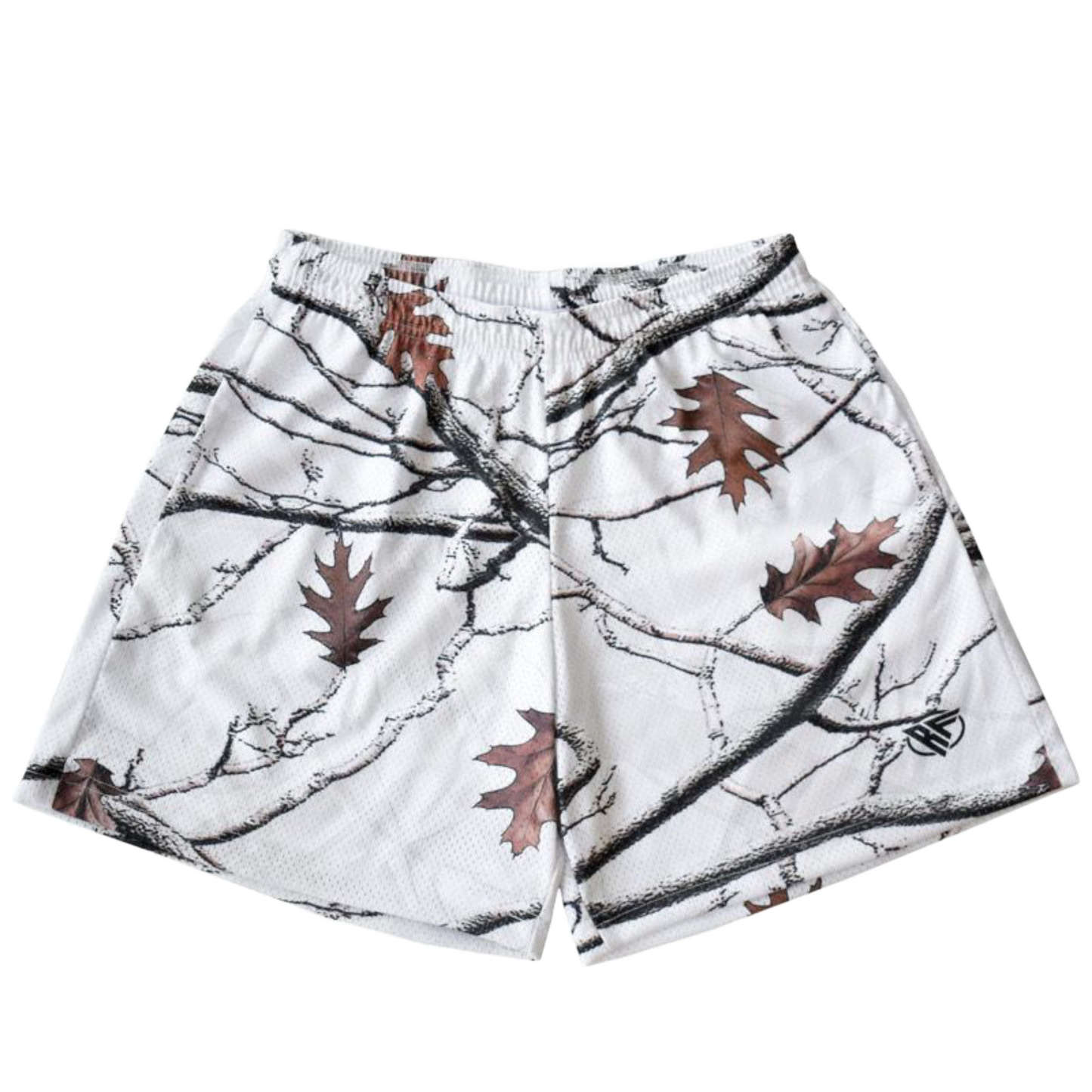 Forest White Mesh Short