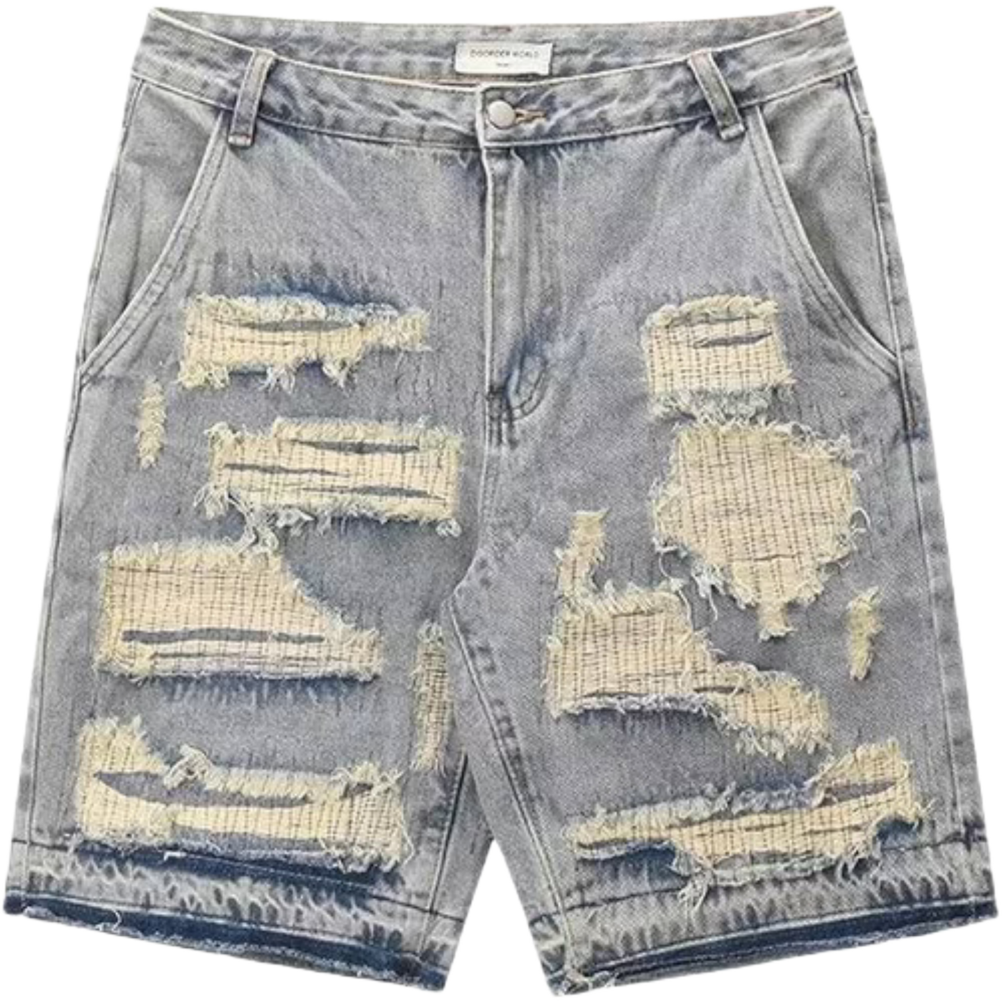 Distressed Denim Shorts