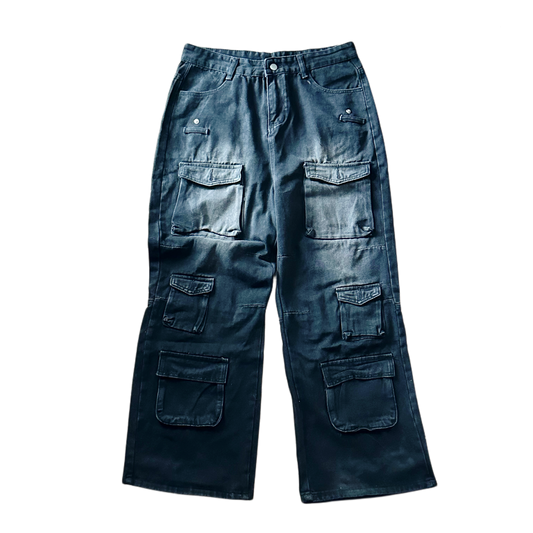 Washed Multi Pocket Pants