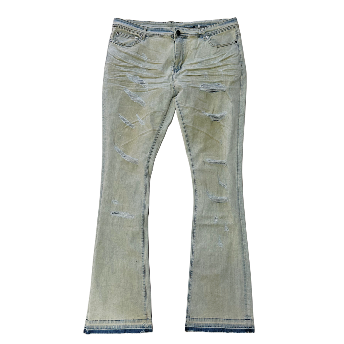 Denim Washed Distressed Over