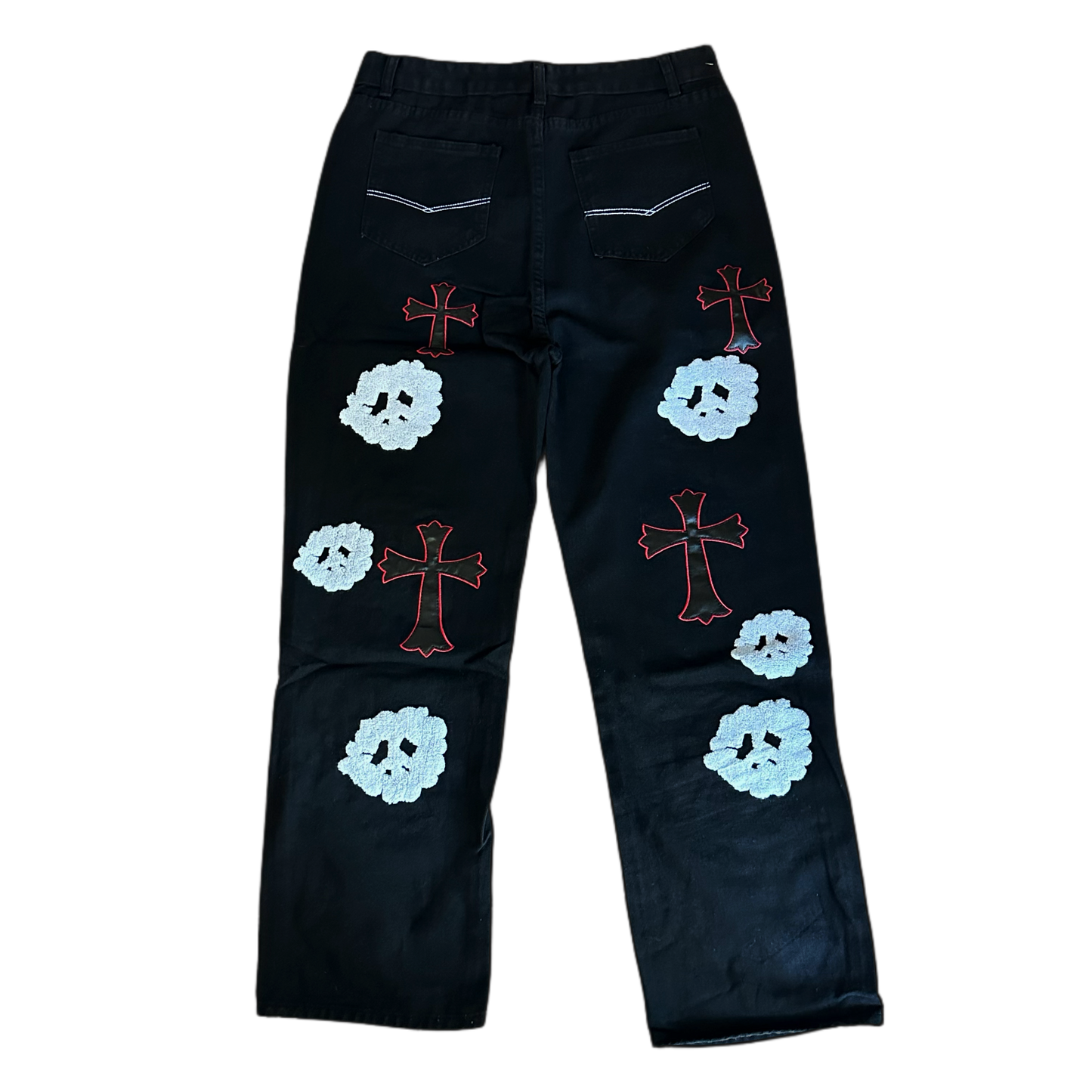 Crosses & Peace Black Jeans