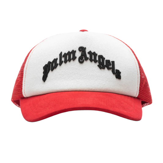 Palm Angels Curved Logo Mesh Cap