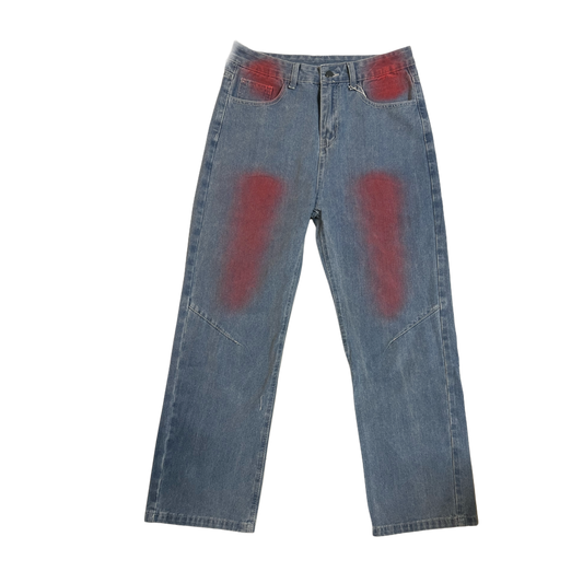 Red spot Denim Jean