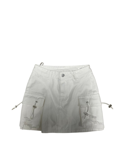 White Cargo Skirt