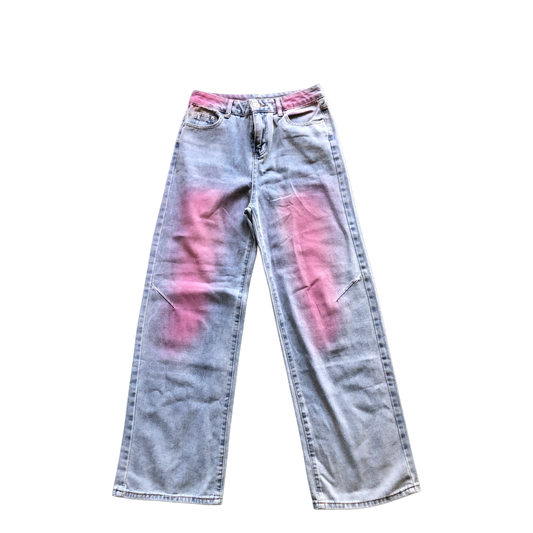 Pink Spray Denim