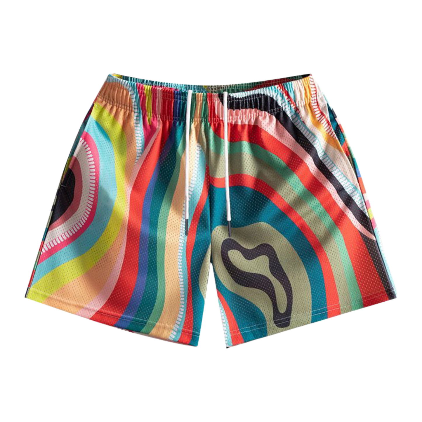 Colorful Print Mesh Short