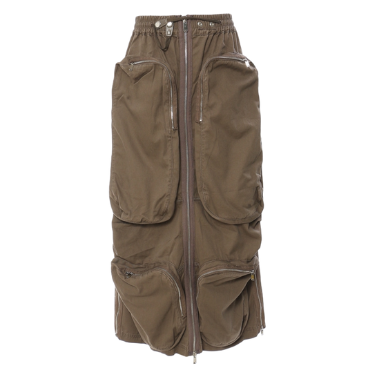 Brown Cargo Skirt