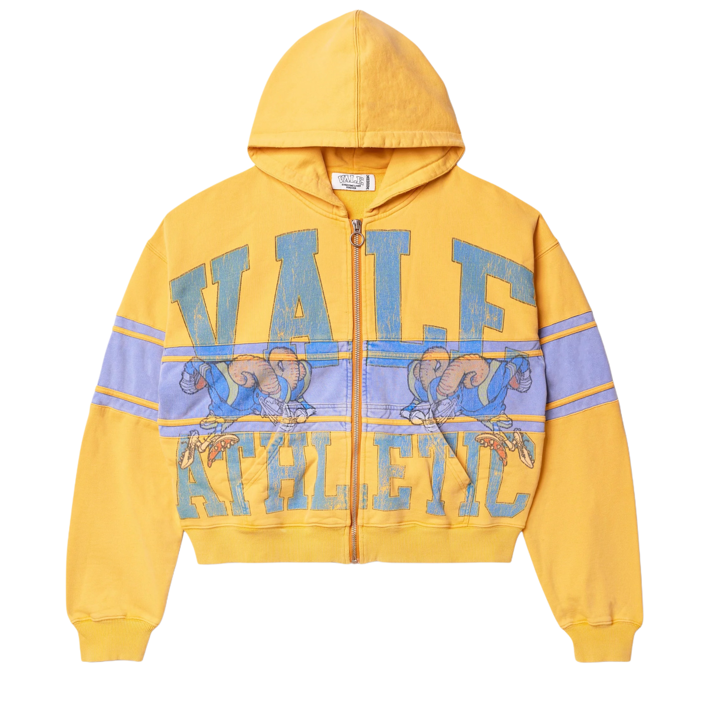 Vale Ram Yellow Zip Up Hoodie