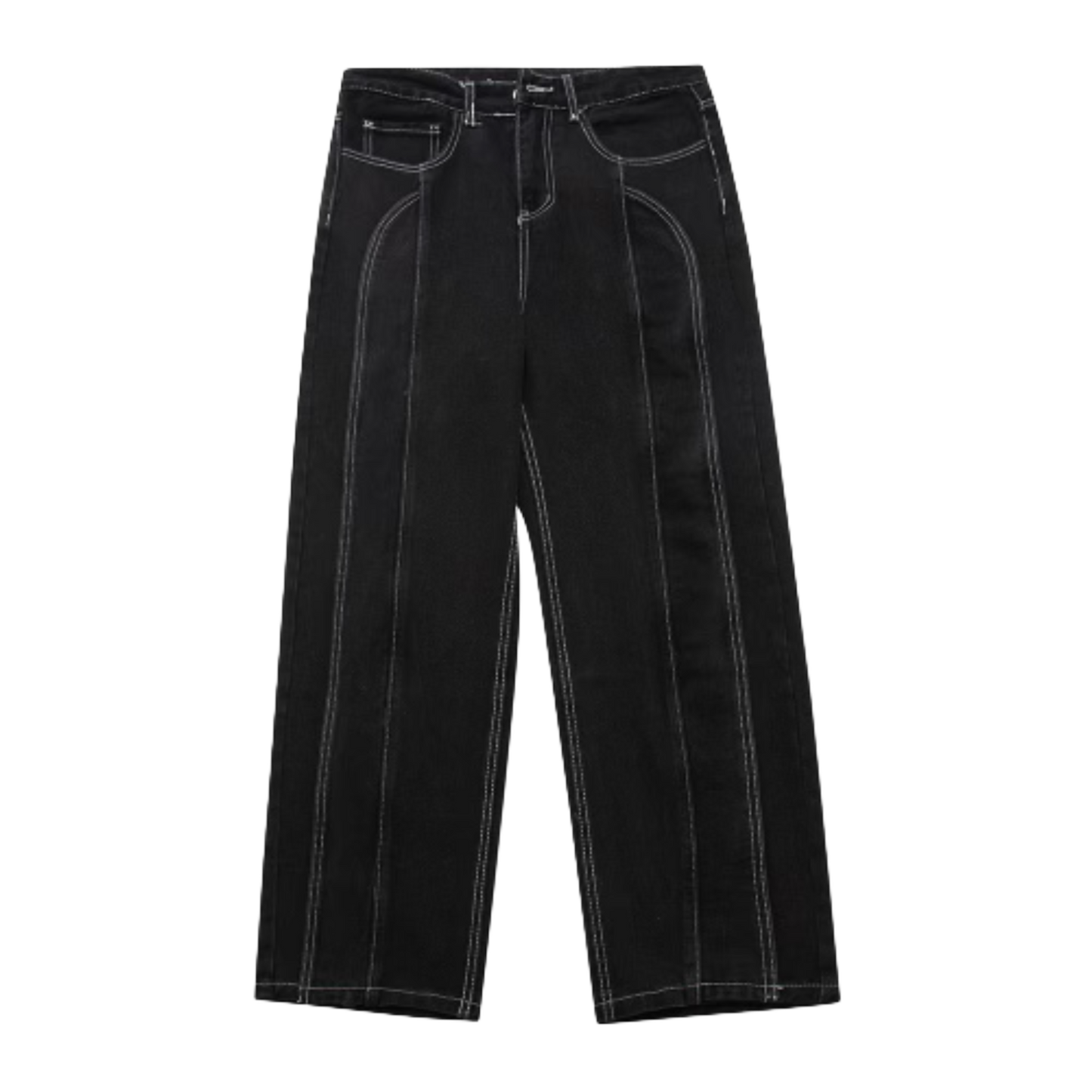 Black With White Stiching Pants