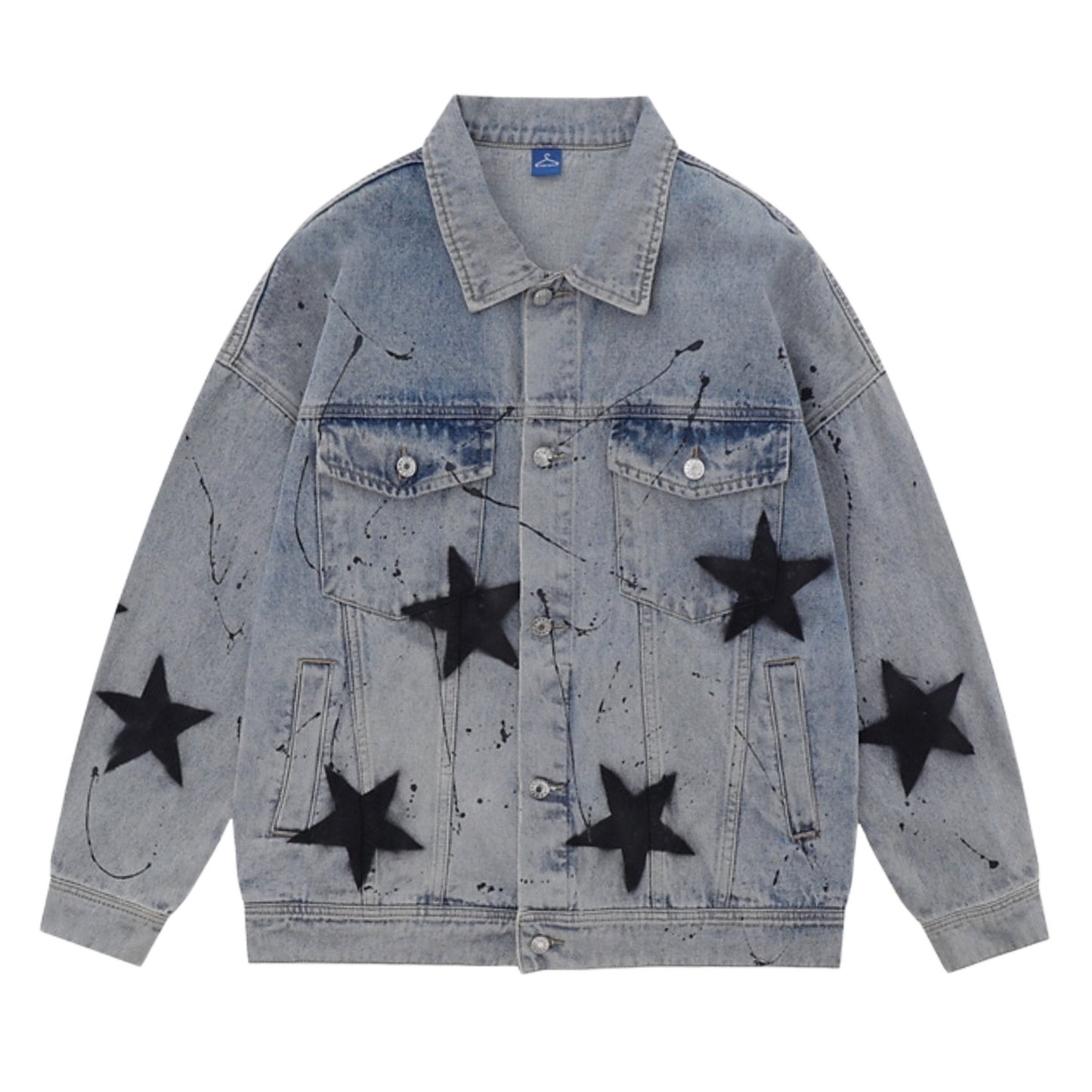 Black Stars Jean Jacket