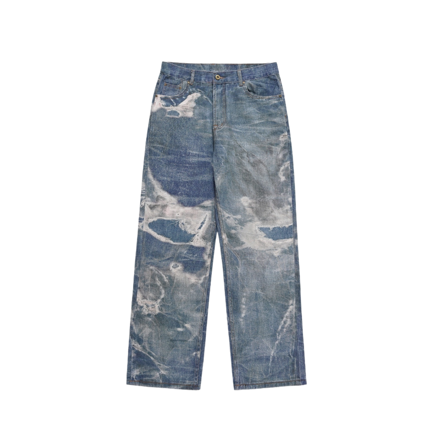 Roughly Distressed Jean, Simulated