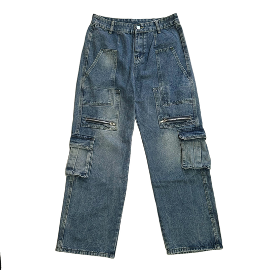 Denim Cargo Pants