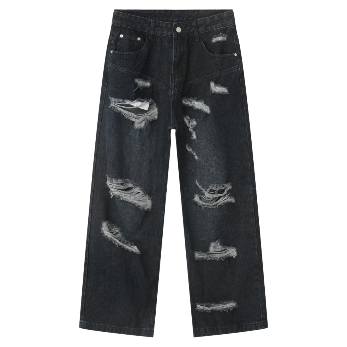 Dark Baggy Ripped Jean