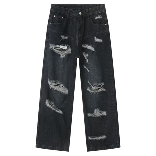 Dark Baggy Ripped Jean