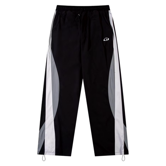 Black Nylon Trackpants