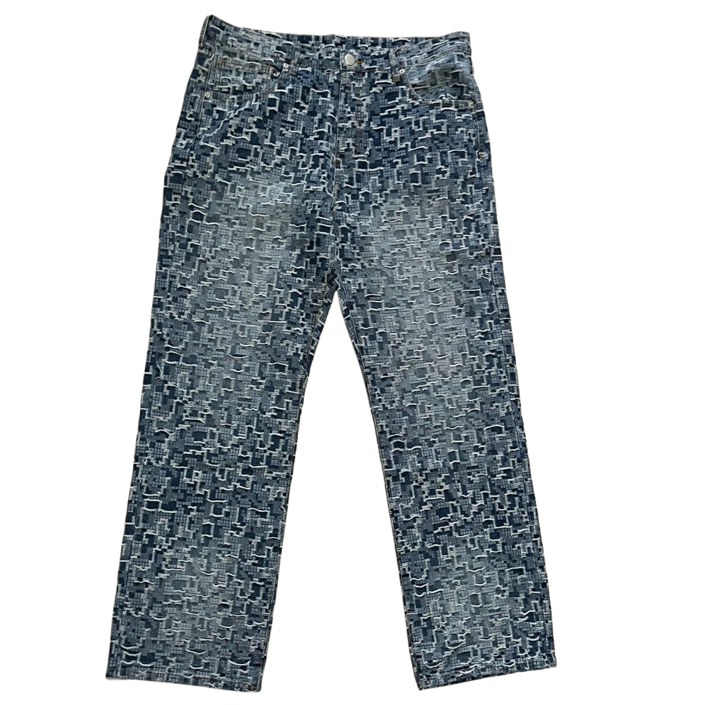 Textured Blue Matrix Denim