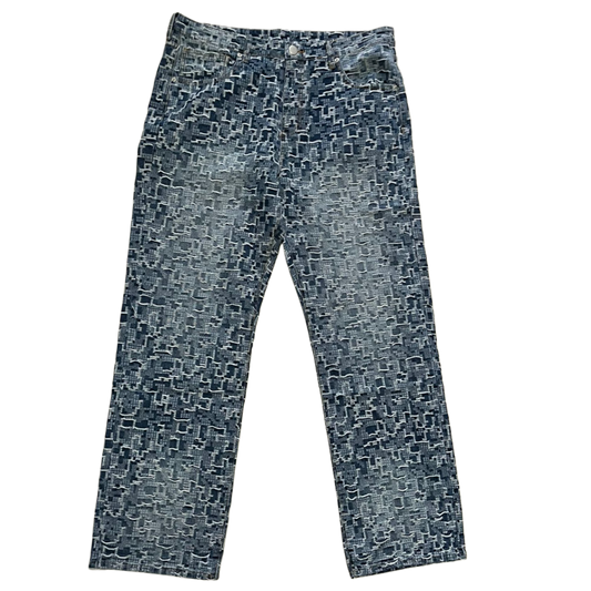 Textured Blue Matrix Denim