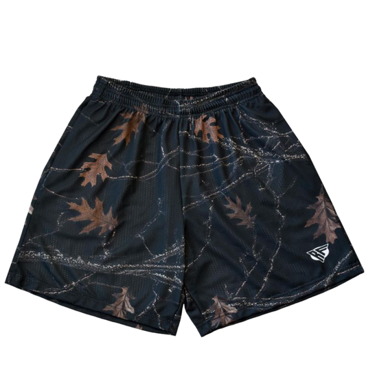 Forest Black Mesh Short