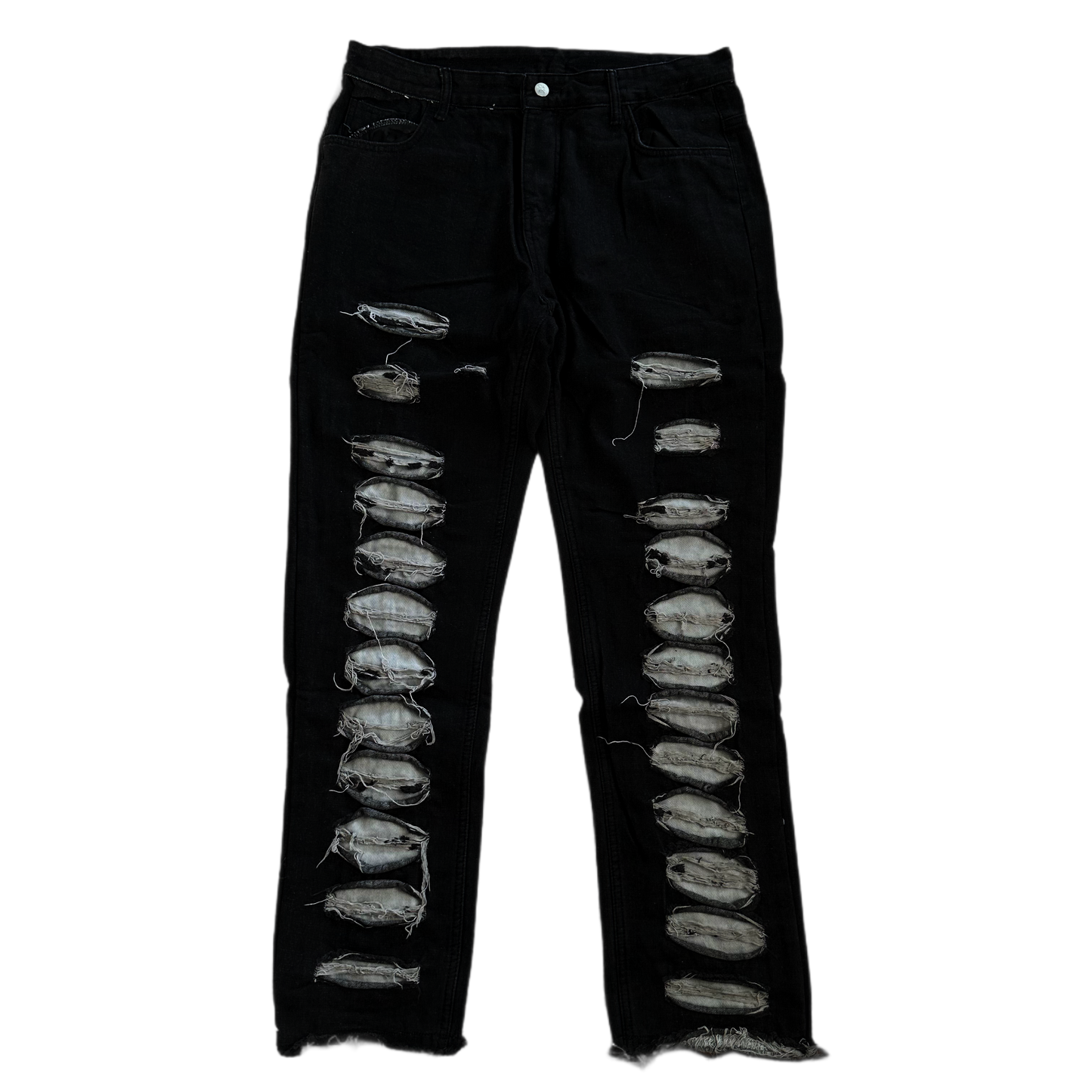 Black Distressed Denim