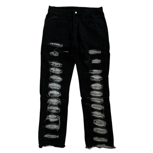 Black Distressed Denim