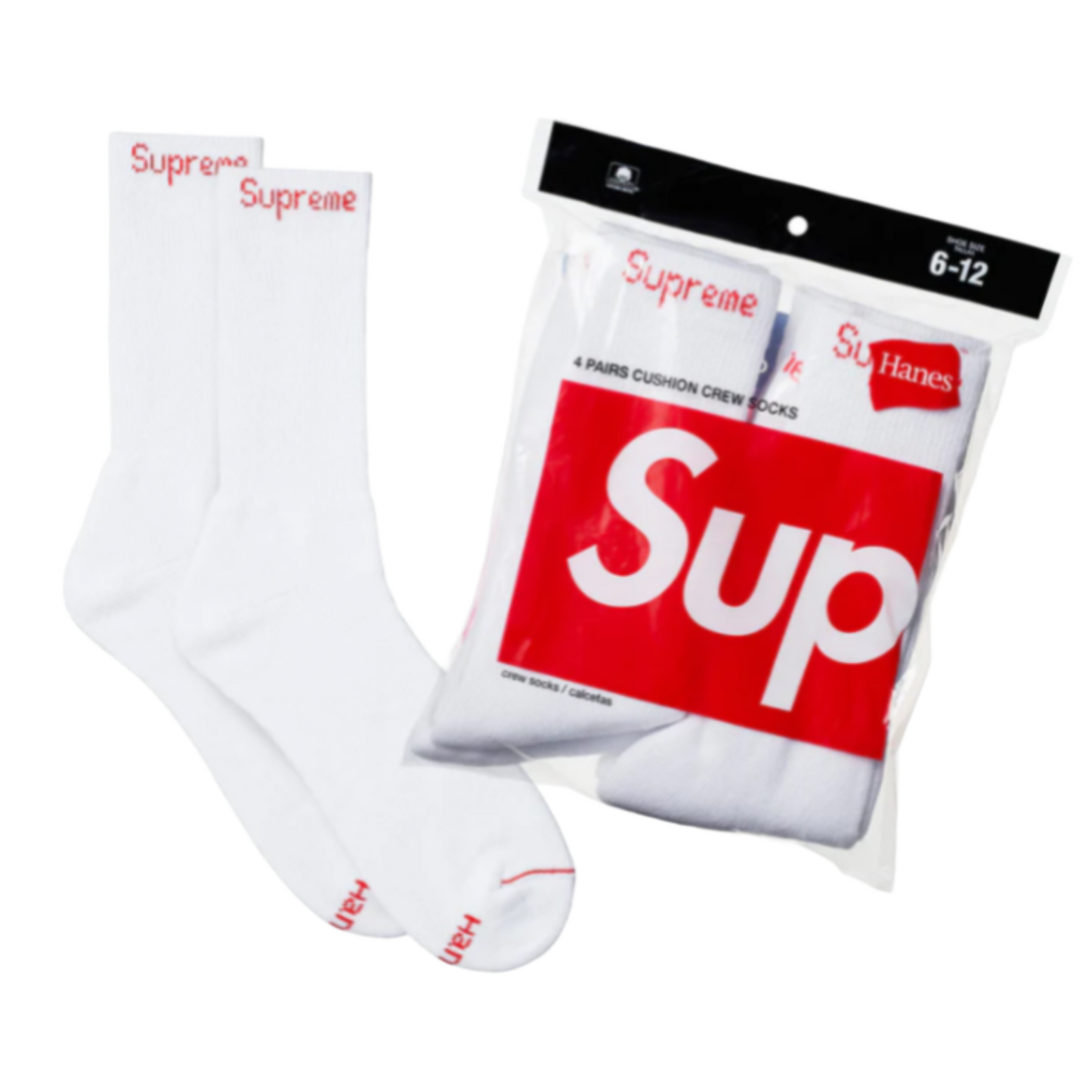 Supreme Hanes Socks (4Pack)